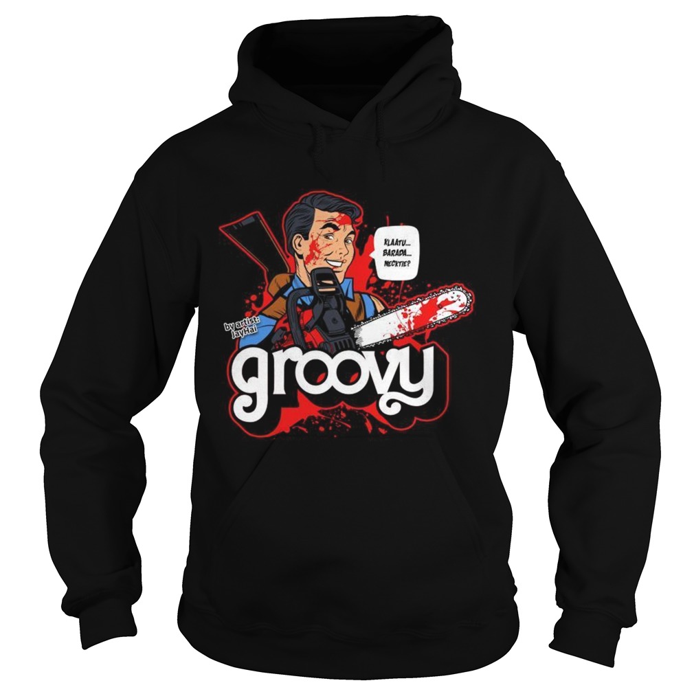 Groovy Klaatu Barada Necktie Hoodie