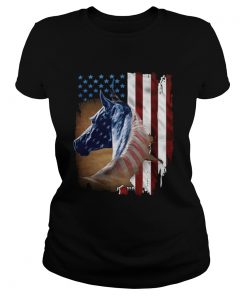 Horse American flag 4th of july  Classic Ladies
