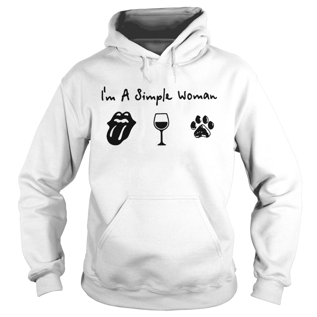 Im a simple woman I love Cardi B wine and dog Hoodie