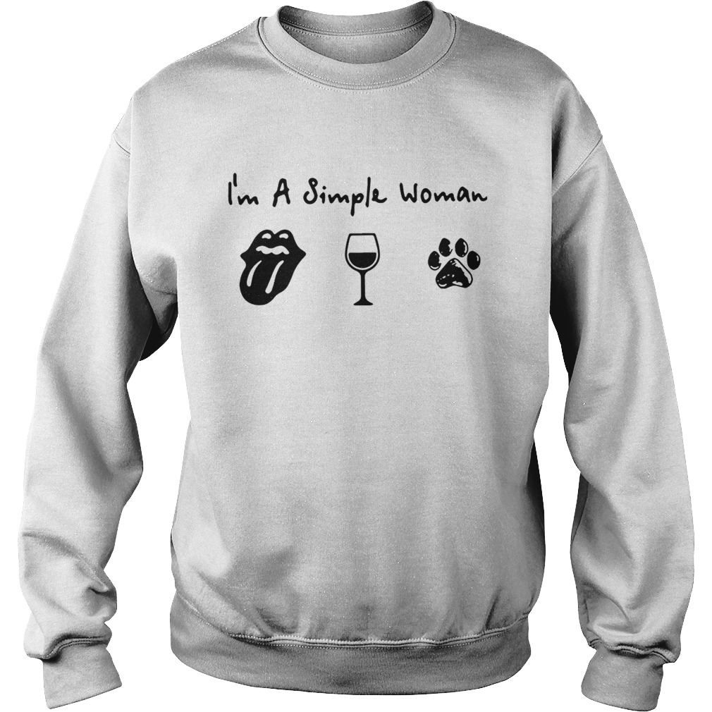 Im a simple woman I love Cardi B wine and dog Sweatshirt