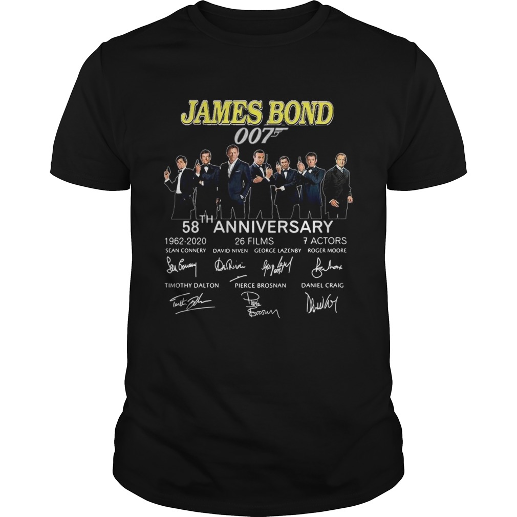 James Bond 007 58th anniversary signatures shirt