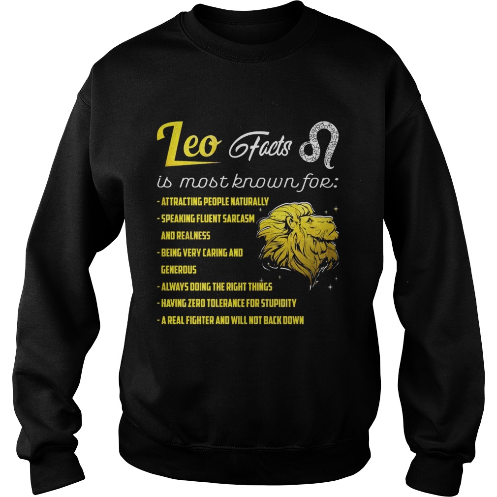 Lion Leo Facts is most known for Sweatshirt