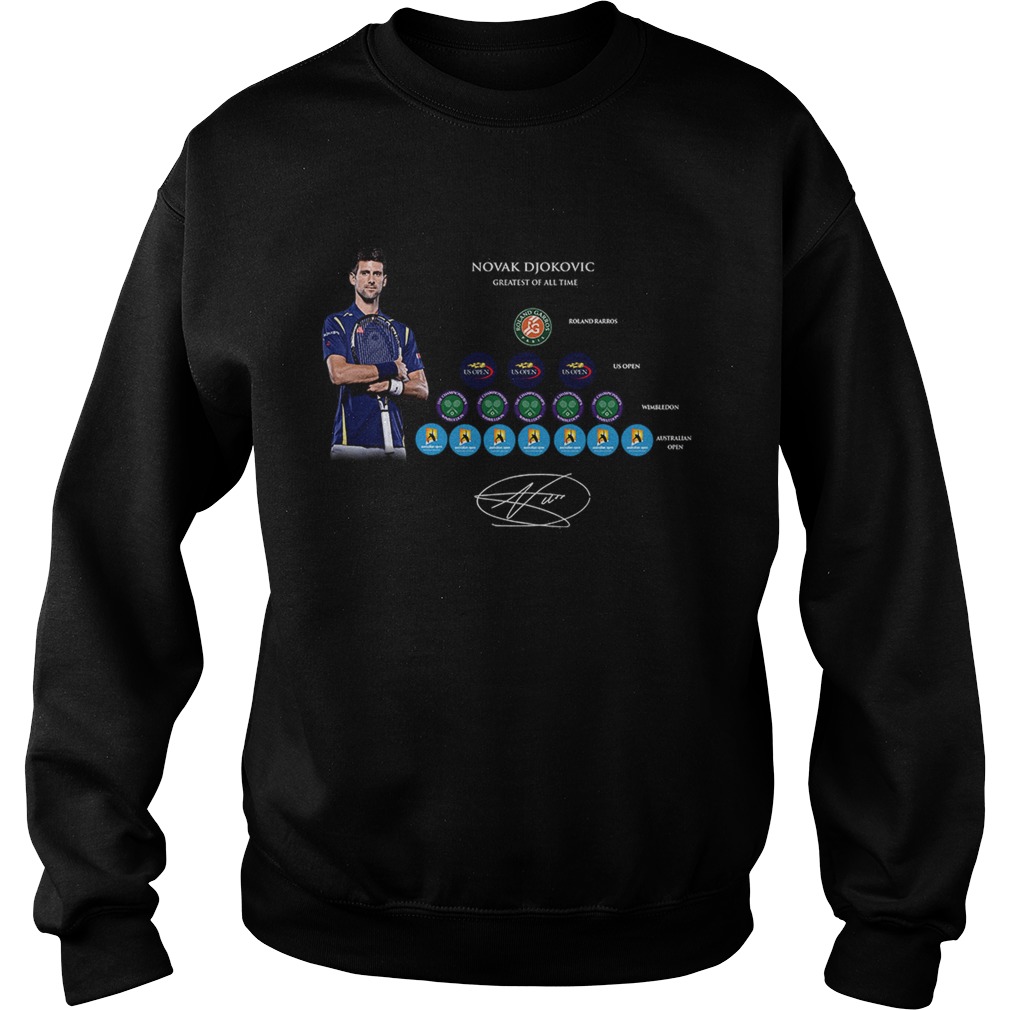 Novak Djokovic 1 Roland Garros 3 Us Open 5 Wimbledon 7 Sweatshirt