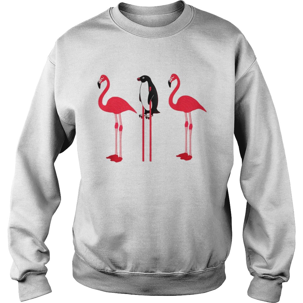 Pretty Pink Flamingo Lover Penguin Disguise Sweatshirt