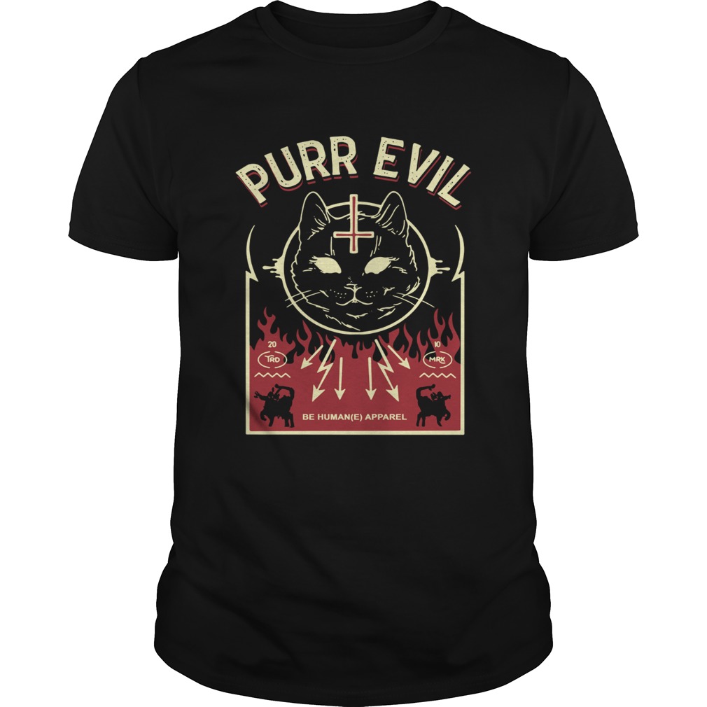 Purr Evil Satanic Cat case shirt