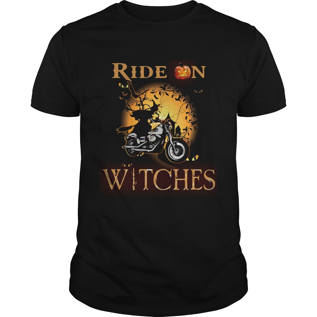 Ride on witches Motorcycle Halloween shirt