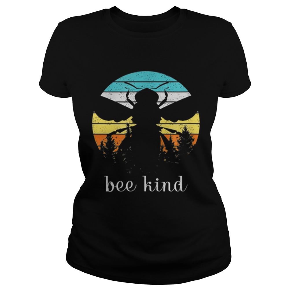 Save The Bees Autumn Sunset Treeline Bee Kind Classic Ladies