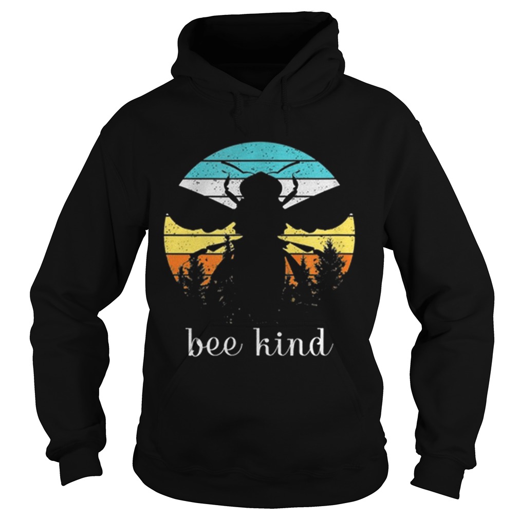 Save The Bees Autumn Sunset Treeline Bee Kind Hoodie
