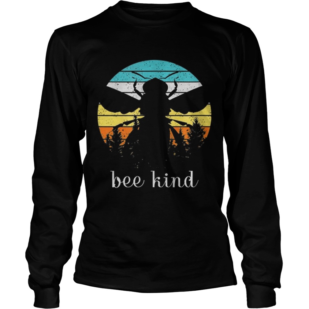 Save The Bees Autumn Sunset Treeline Bee Kind LongSleeve