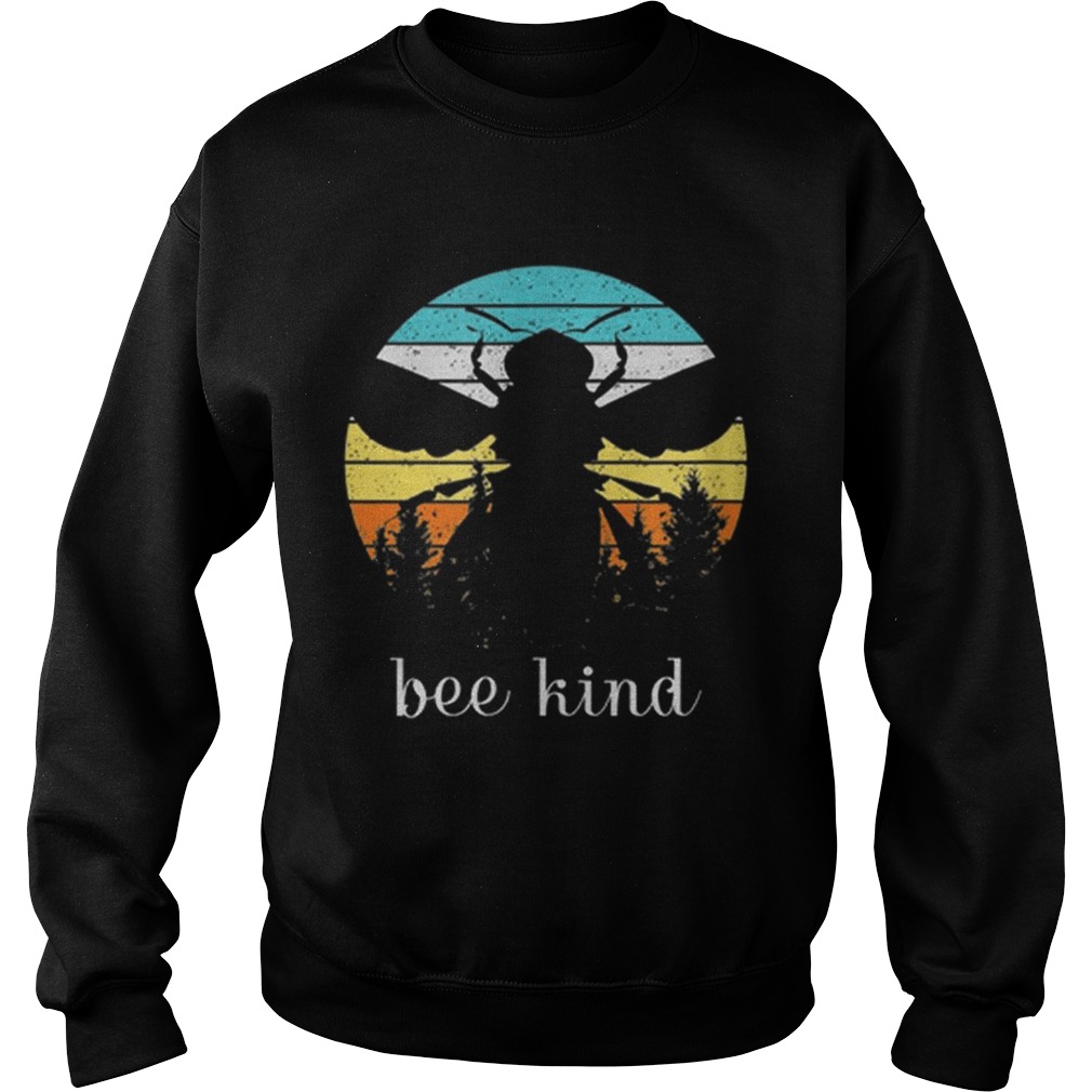 Save The Bees Autumn Sunset Treeline Bee Kind Sweatshirt