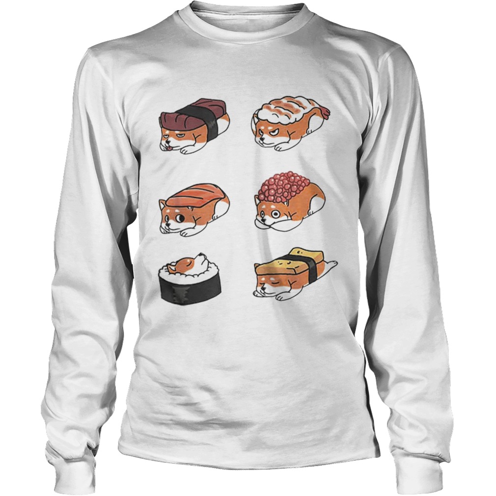 Shiba Inu Japanese Sushi 50 Shades Of Dog LongSleeve