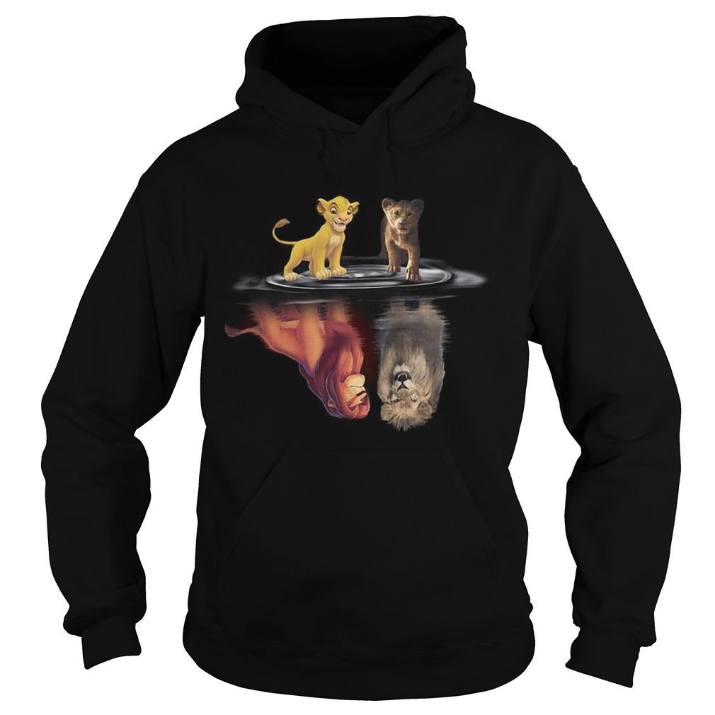 Simba Lion King water mirror reflection Mufasa Hoodie