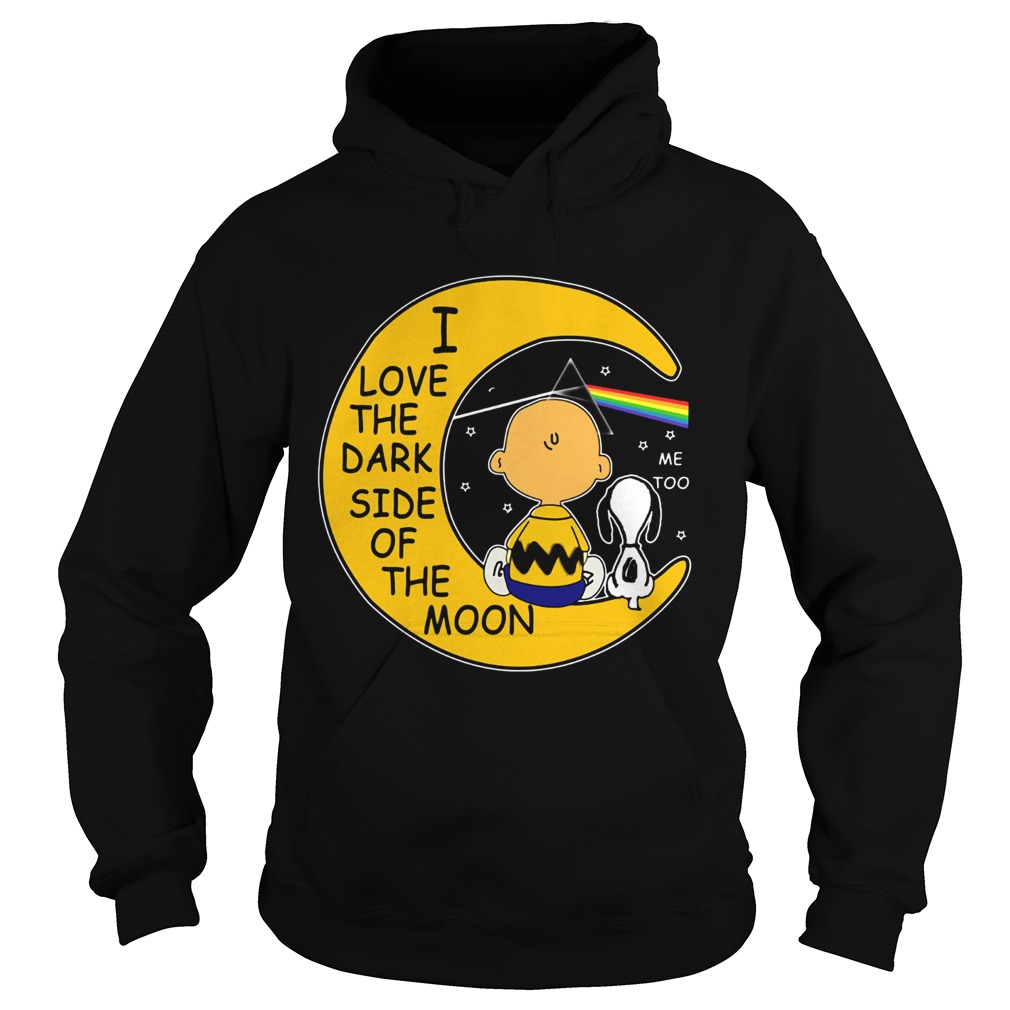 Snoopy and Charlie Brown I love the dark side of the moon Hoodie