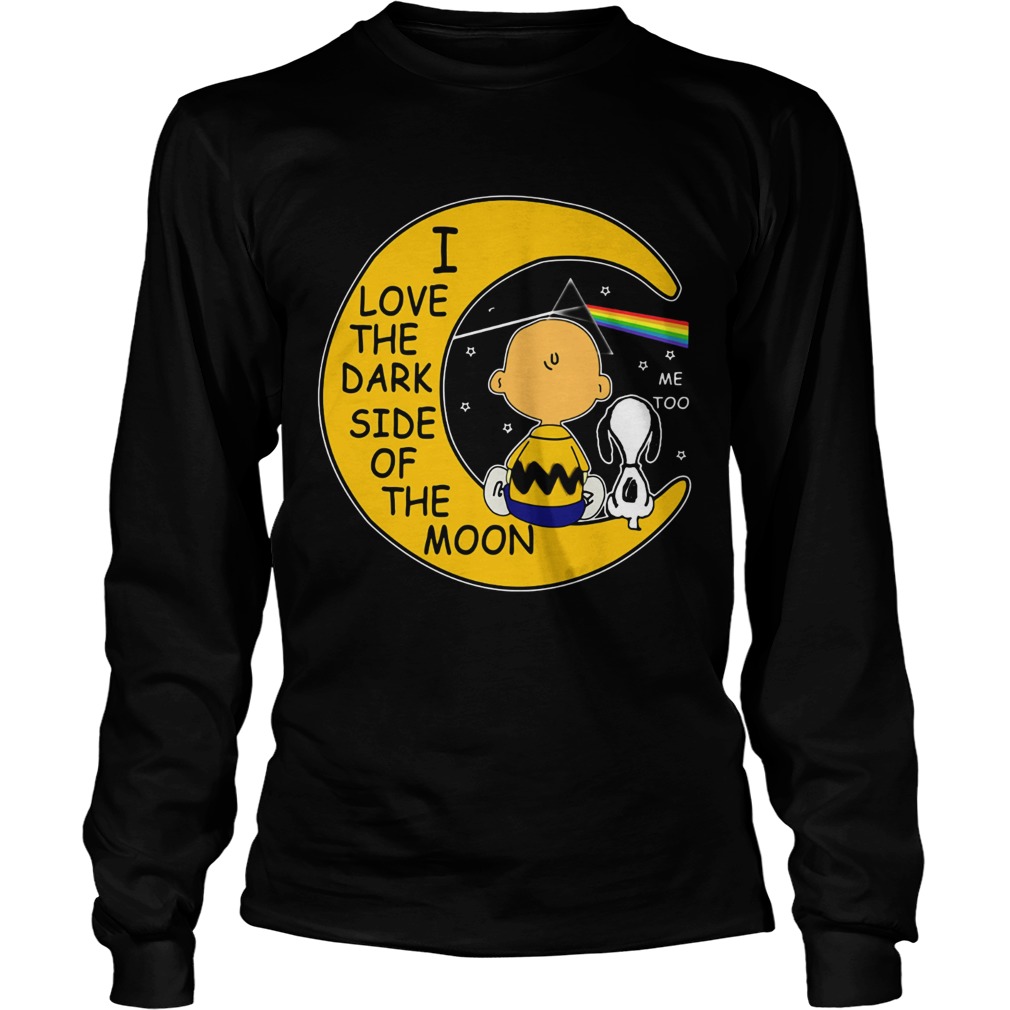 Snoopy and Charlie Brown I love the dark side of the moon LongSleeve