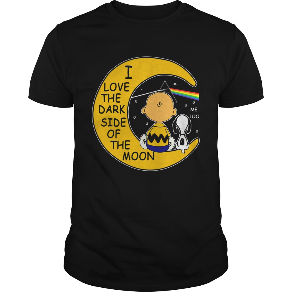 Snoopy and Charlie Brown I love the dark side of the moon shirt