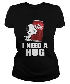 Snoopy hugging Dr Pepper I need a hug  Classic Ladies