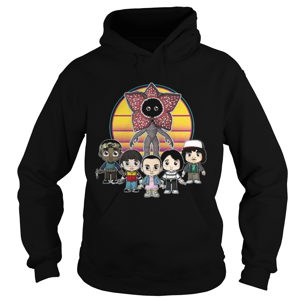 Stranger Things Demogorgon and characters chibi Hoodie