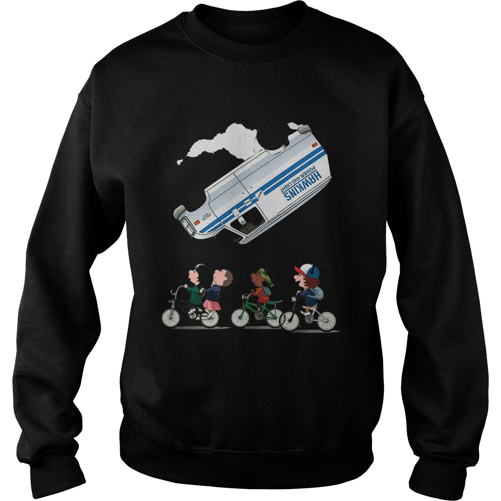 Stranger Things Eleven flip over the Van Hawkins power and light Sweatshirt