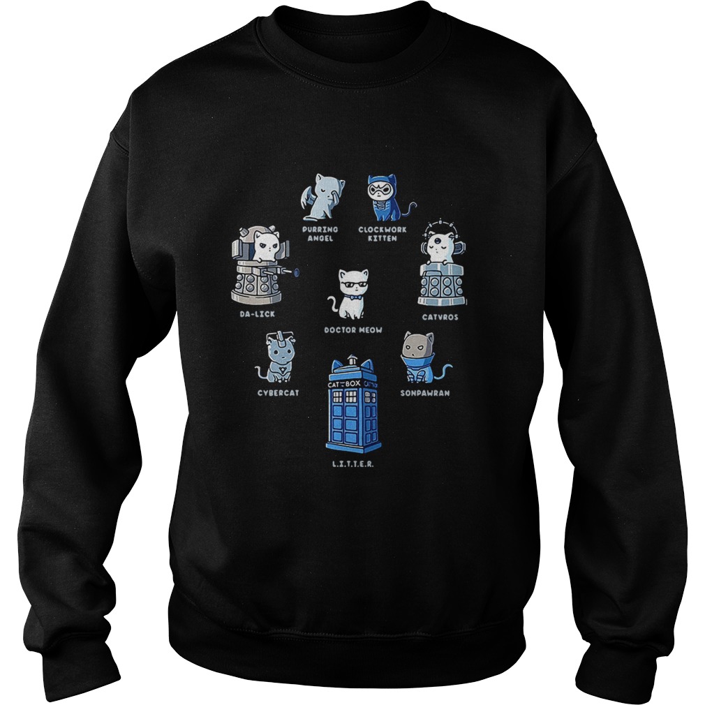 Tardis cats Doctor meow Doctor Who Sweatshirt