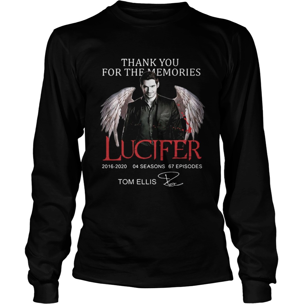 Tom Ellis Thank you for the memories Lucifer signature LongSleeve