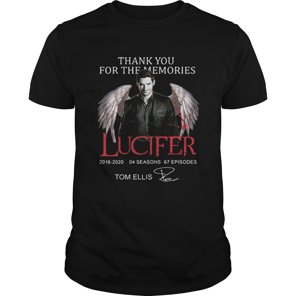 Tom Ellis Thank you for the memories Lucifer signature Unisex