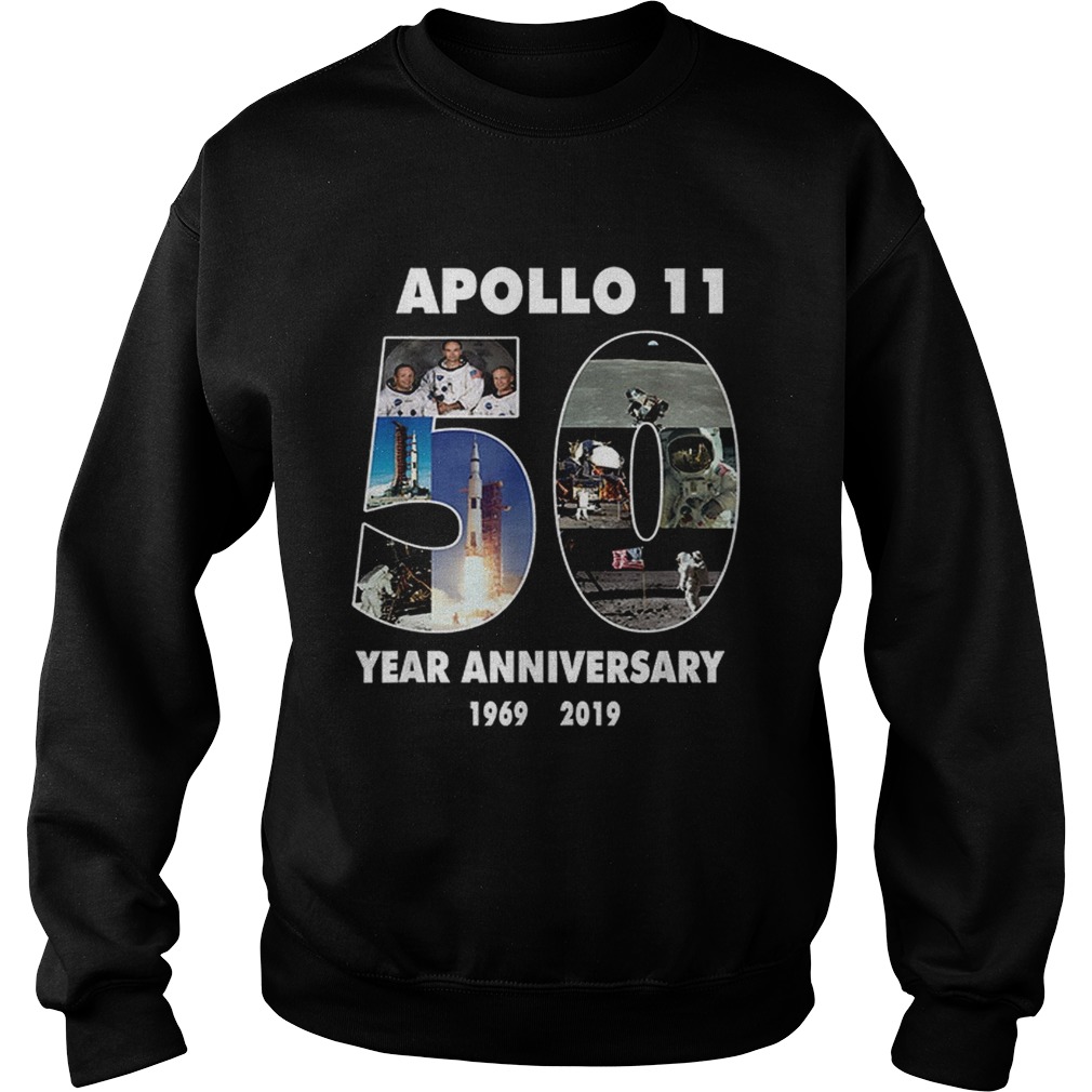 Top Apollo 11 50th Anniversary Moon Landing in Pictures Space Sweatshirt