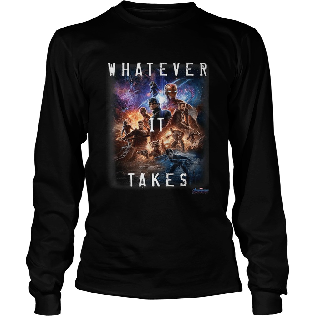 Universe Marvel Avengers Endgame Movie Poster Whatever It Takes LongSleeve