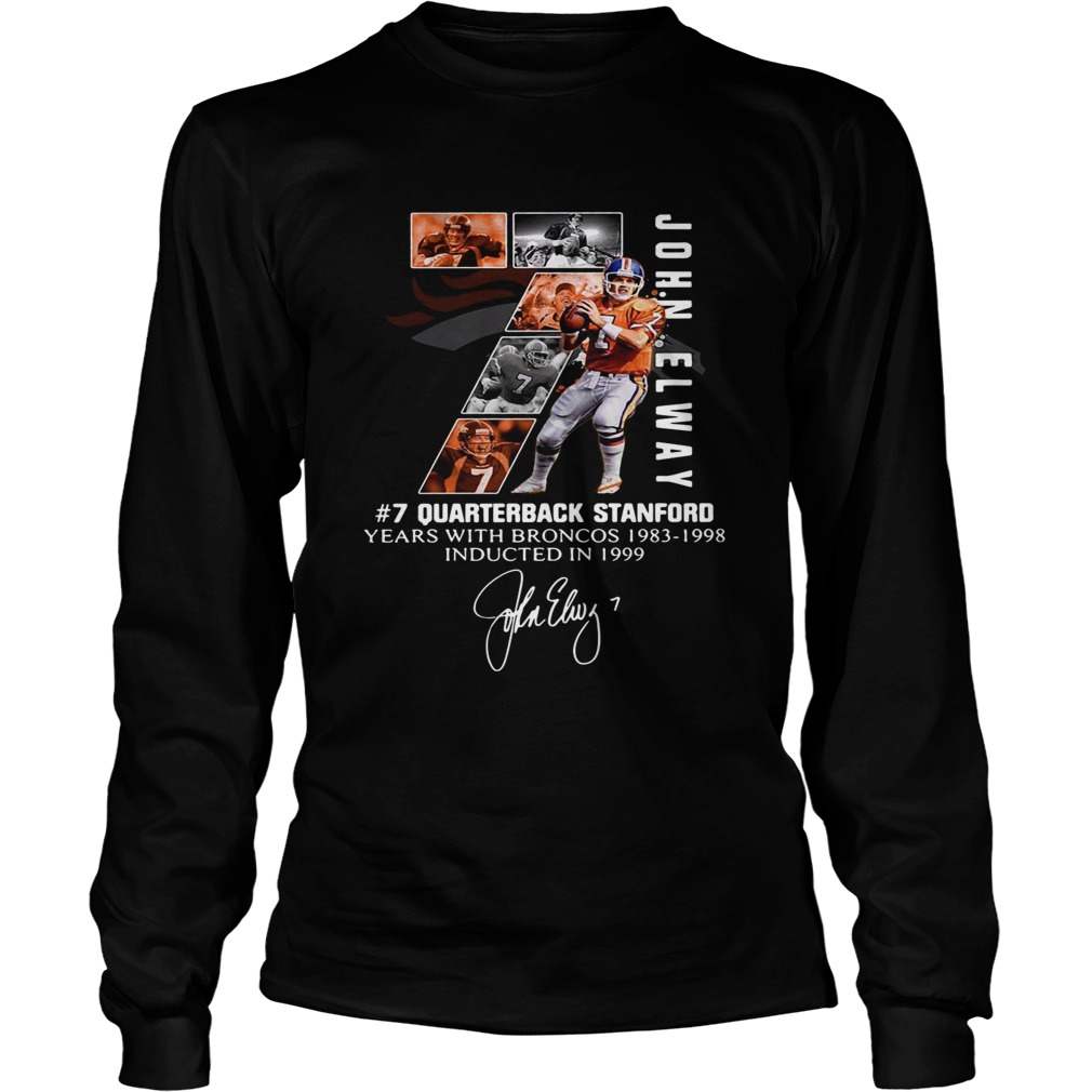 7 John Elway Quarterback Stanford years with Broncos 19831998Recovered LongSleeve