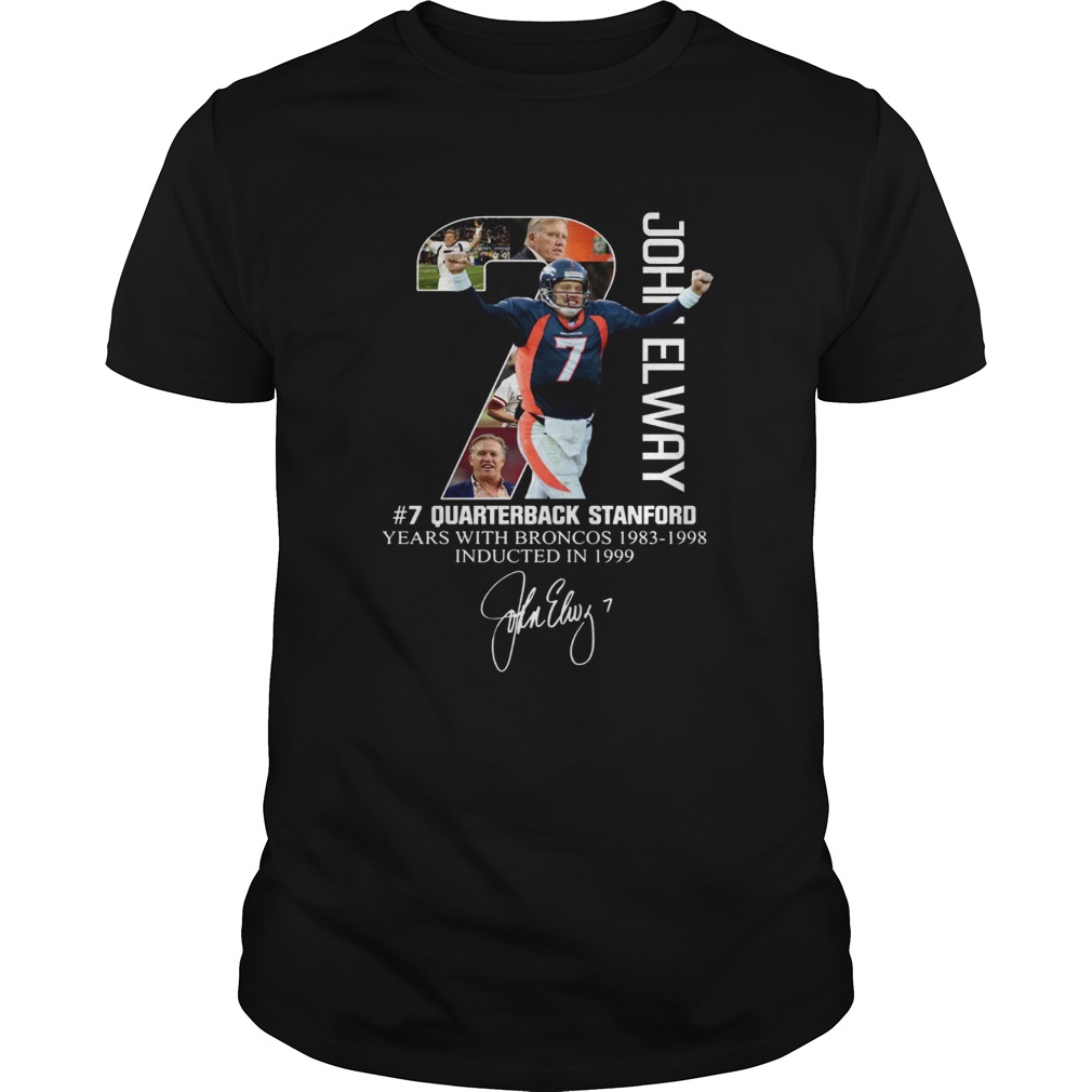 7 John Elway Quarterback Stanford years with Broncos shirt