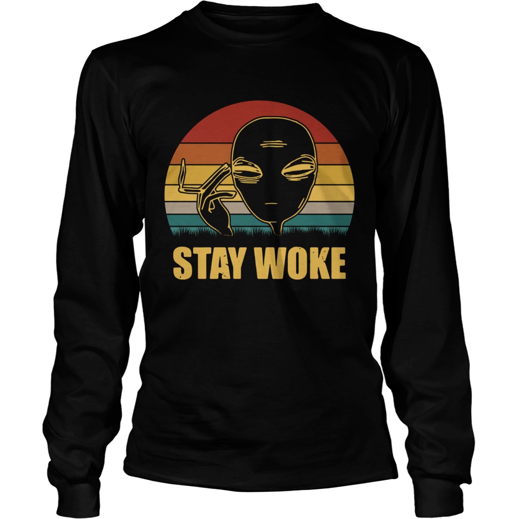 Alien smoke stay woke vintage LongSleeve