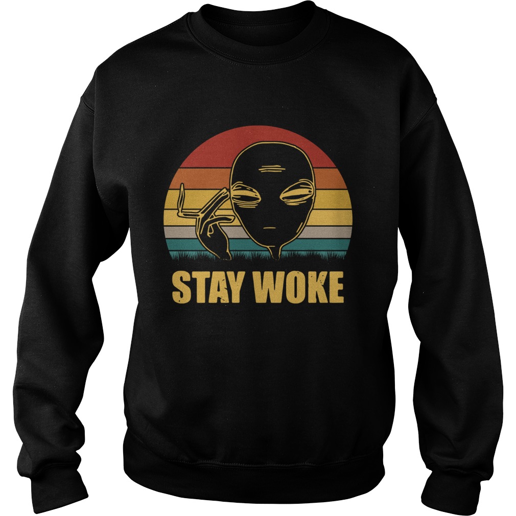 Alien smoke stay woke vintage Sweatshirt