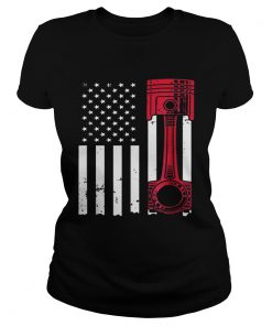 American Flag Piston Muscle Car  Classic Ladies