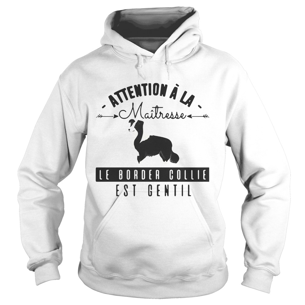 Attention A La Maitresse Le Border Collie Est Gentil Shirt Hoodie