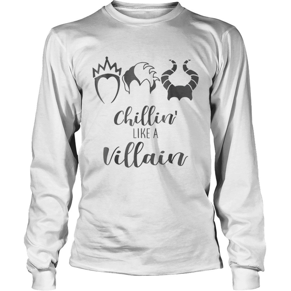 Awesome Chillin Like A Villain Distressed LongSleeve