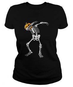 Awesome Dabbing Skeleton Pumpkin Halloween Dab Boys Kids  Classic Ladies