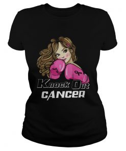 Awesome Girl Boxing knock out cancer  Classic Ladies