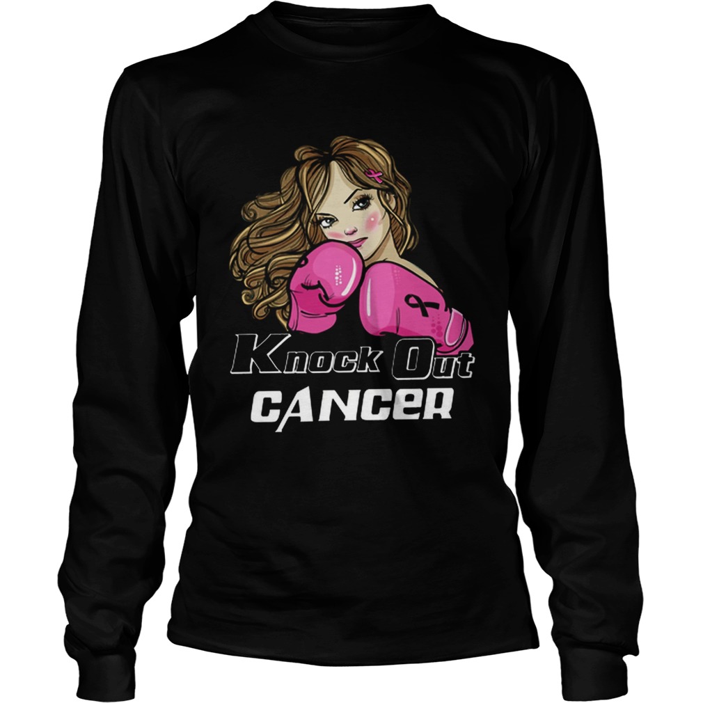 Awesome Girl Boxing knock out cancer LongSleeve