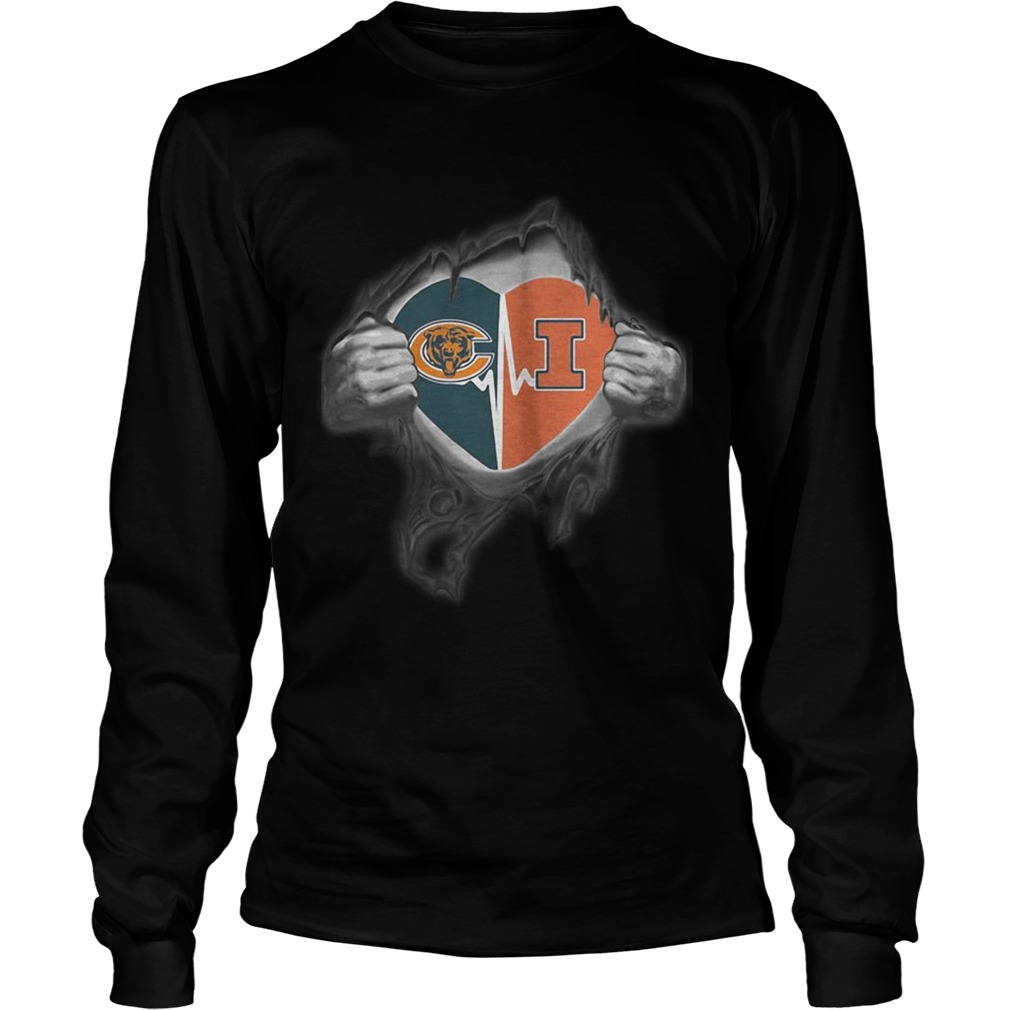 Bears Illinois Its in my heart inside me LongSleeve