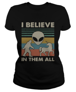 Bigfoot Alien Unicorn I believe in them all vintage  Classic Ladies
