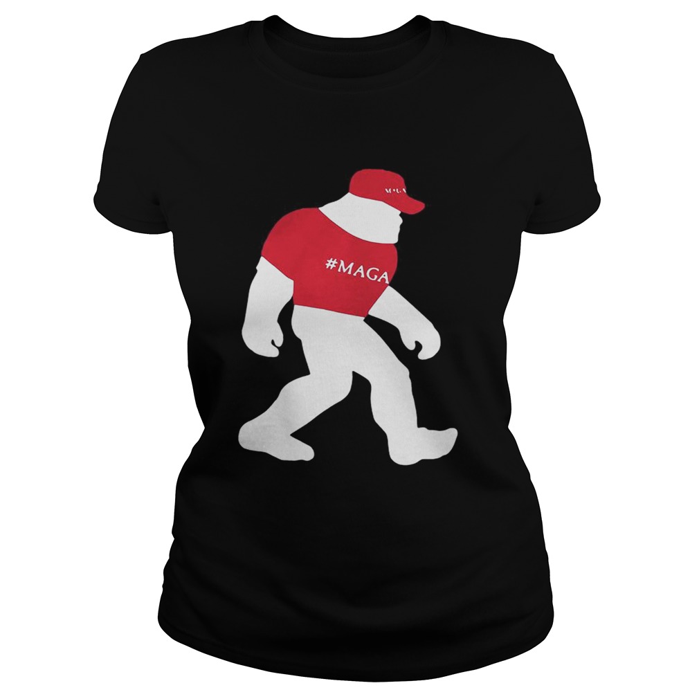 Bigfoot Wearing Maga Hat Trump Republican Classic Ladies