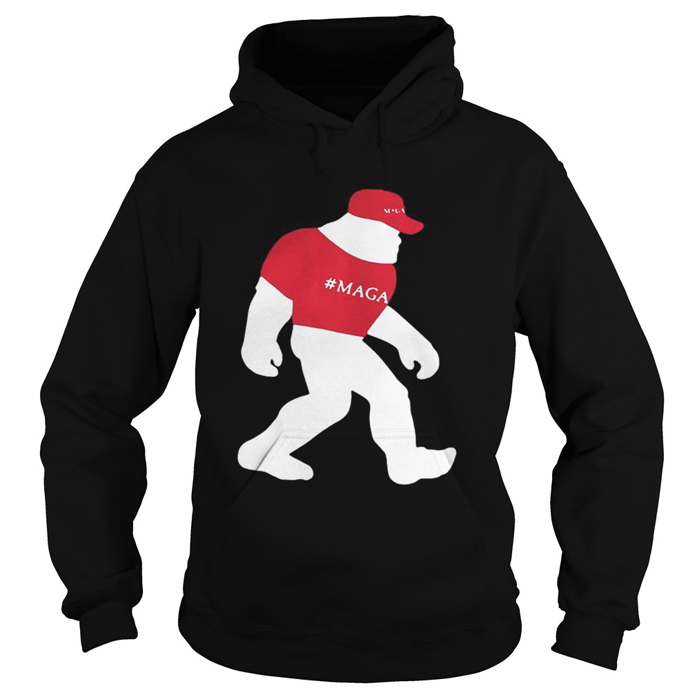 Bigfoot Wearing Maga Hat Trump Republican Hoodie