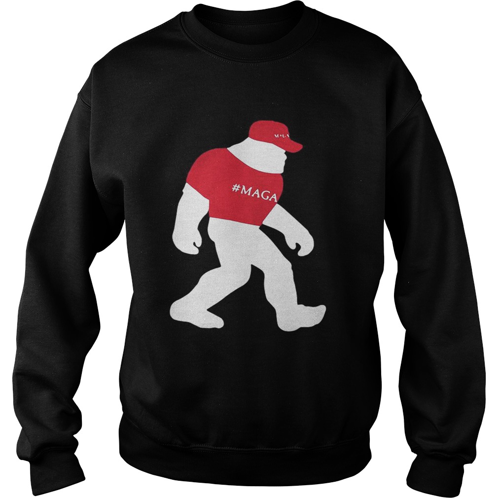 Bigfoot Wearing Maga Hat Trump Republican Sweatshirt