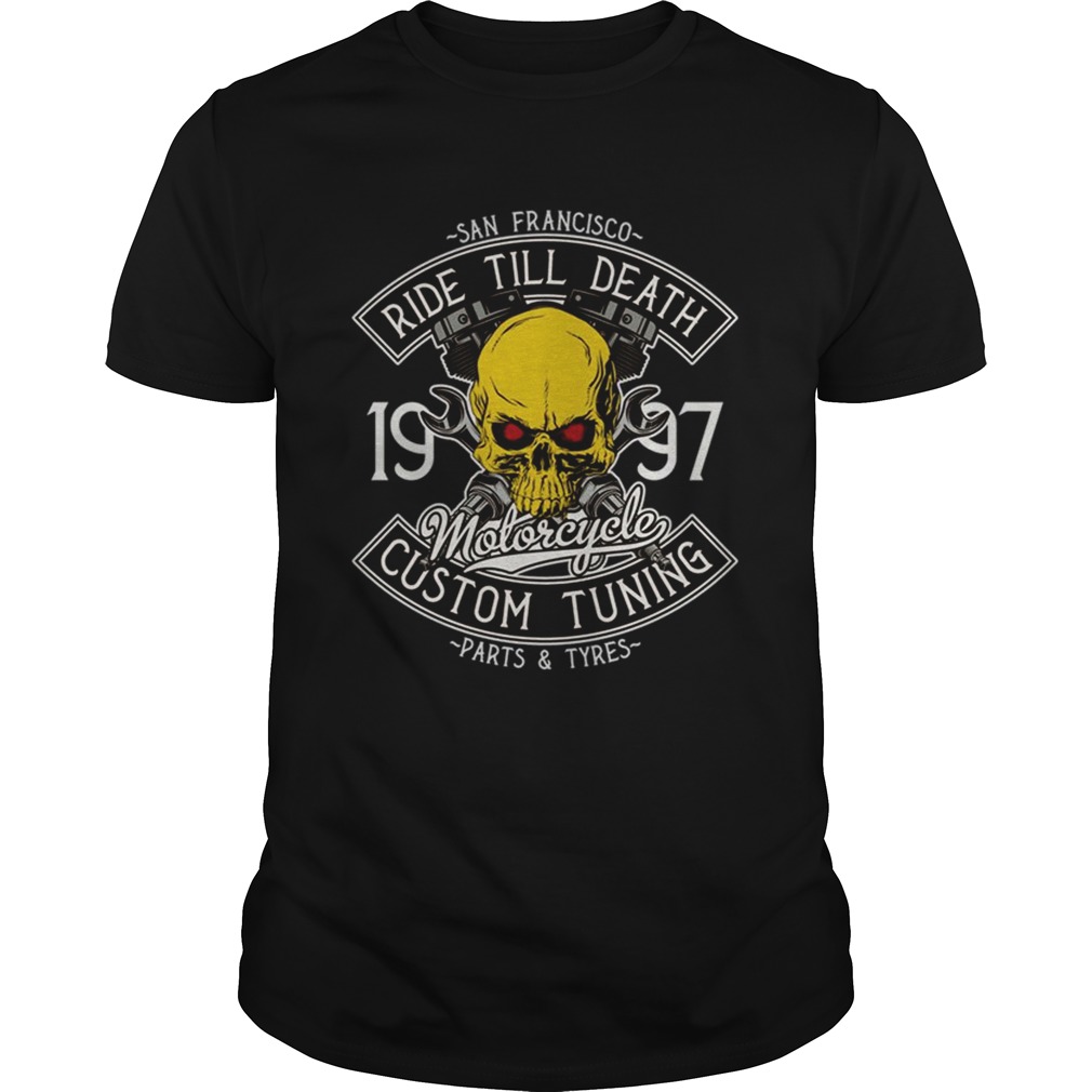 Bikers chopper motorcycle usa 1997 rock tshirt