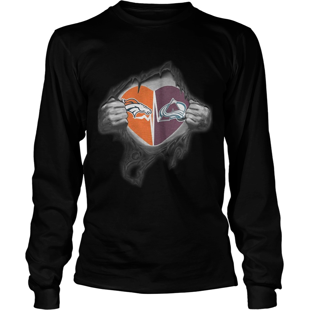 Broncos Avalanche Its in my heart inside me LongSleeve