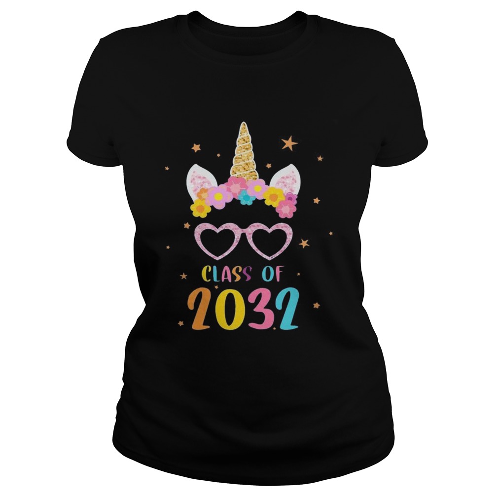 Class Of 2032 Grow With Me First Day Of School Kid TShirt Classic Ladies