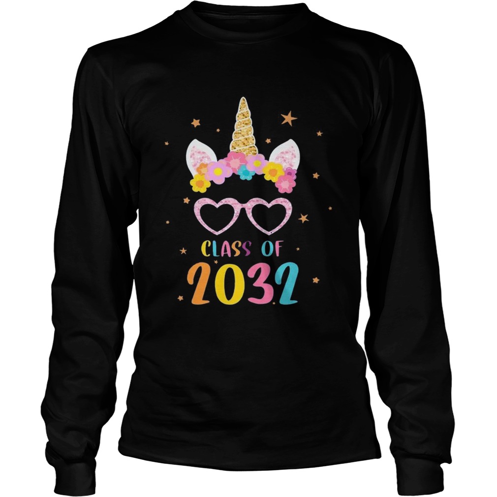 Class Of 2032 Grow With Me First Day Of School Kid TShirt LongSleeve