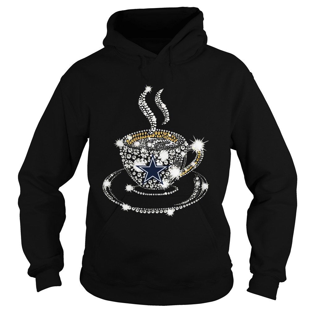 Coffee Dallas Cowboys rhinestone Hoodie