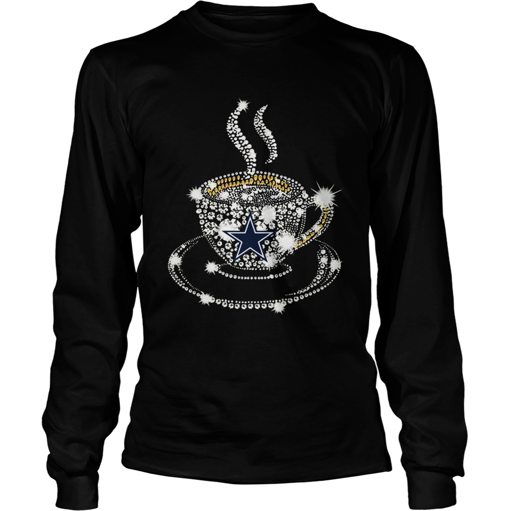 Coffee Dallas Cowboys rhinestone LongSleeve