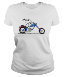 Cool Snoopy riding motorcycle Peanuts  Classic Ladies