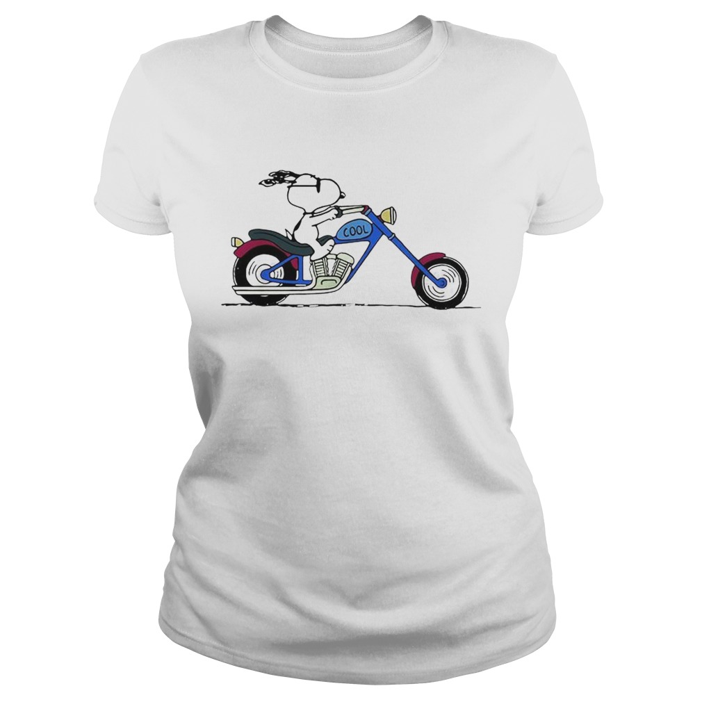 Cool Snoopy riding motorcycle Peanuts Classic Ladies